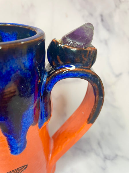 Butterfly crystal mug
