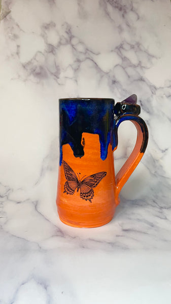 Butterfly crystal mug