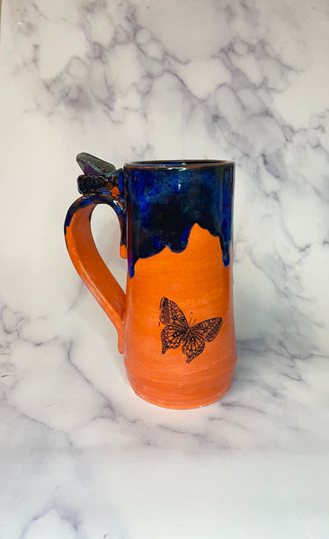 Butterfly crystal mug
